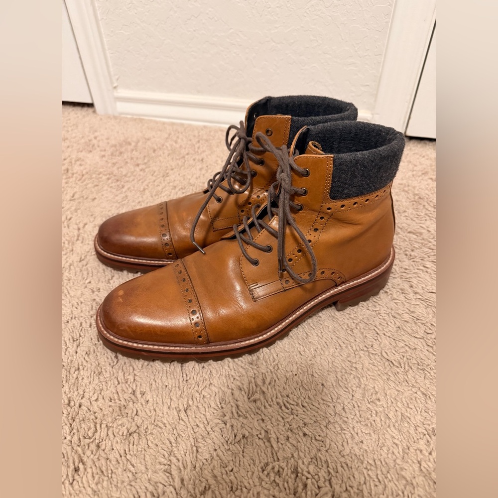 Men’s Johnson & Murphy Karnes Brown Leather Boots